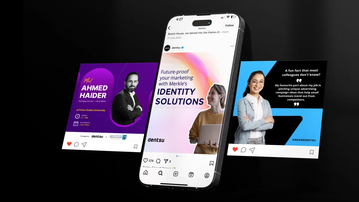 Dentsu — Event and hiring announcement designs