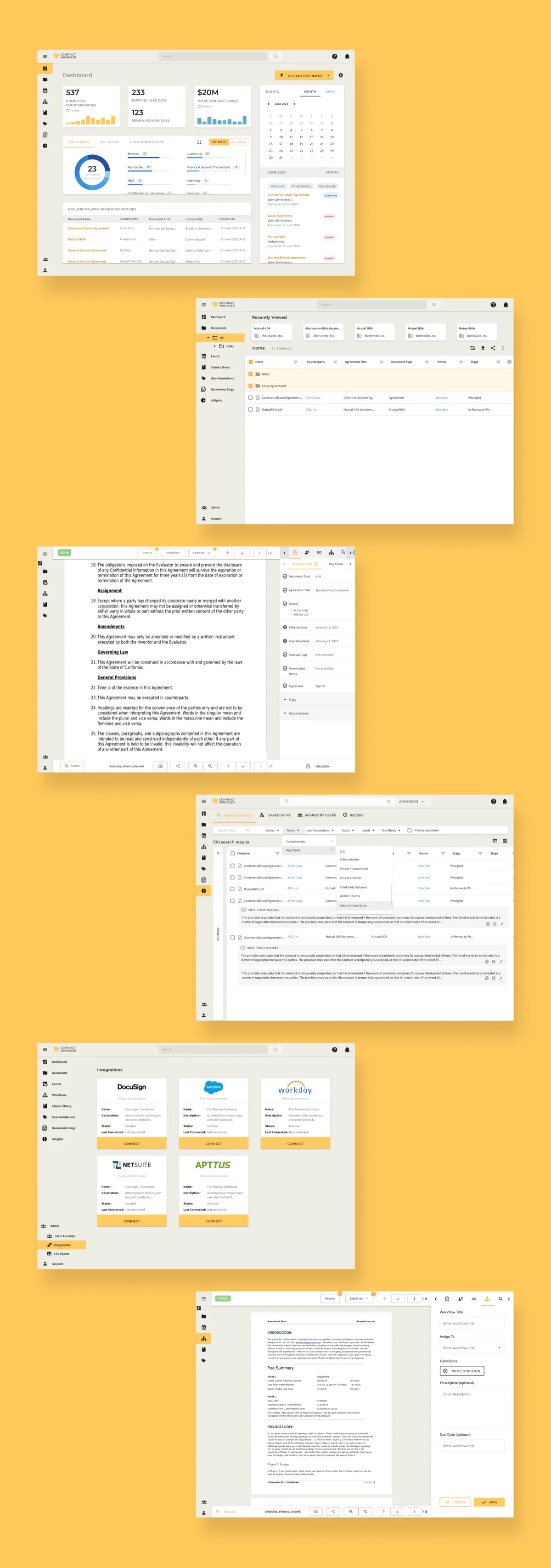 ContractWrangler — Contract metadata extraction UI