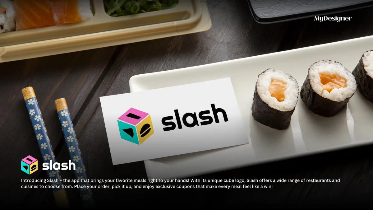 Slash — Logo mark and geometric cube concept