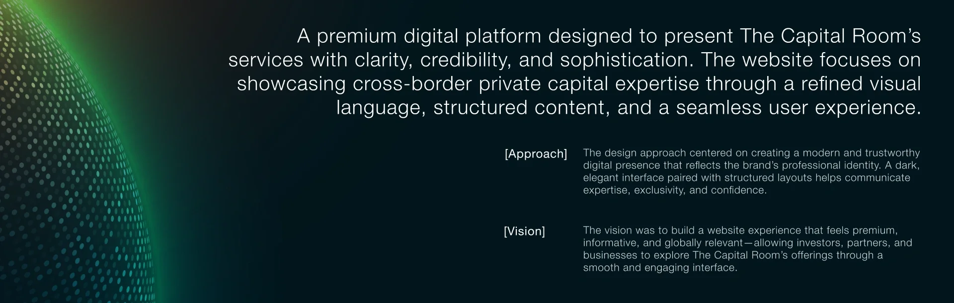 The Capital Room — platform overview